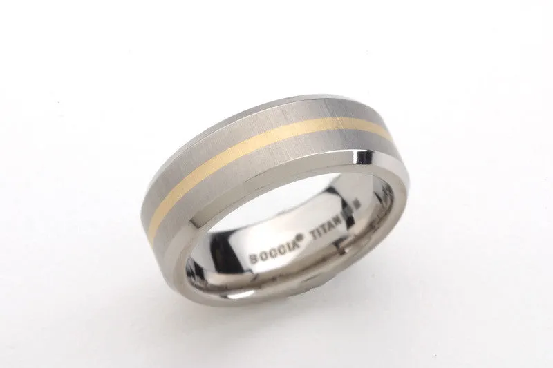 0108-01 Boccia Titanium Ring