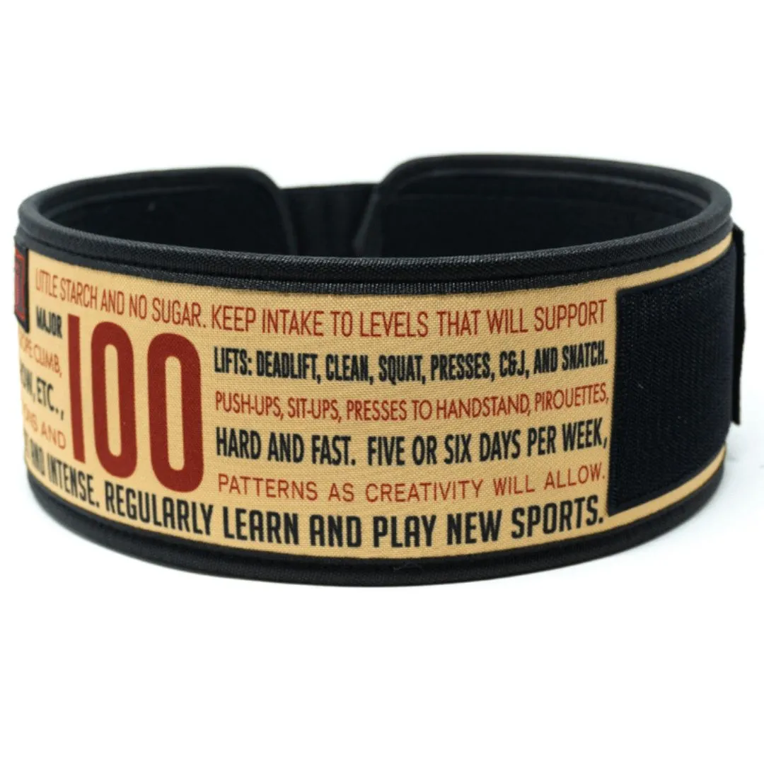 100 Words Weightlifting Straight Belt