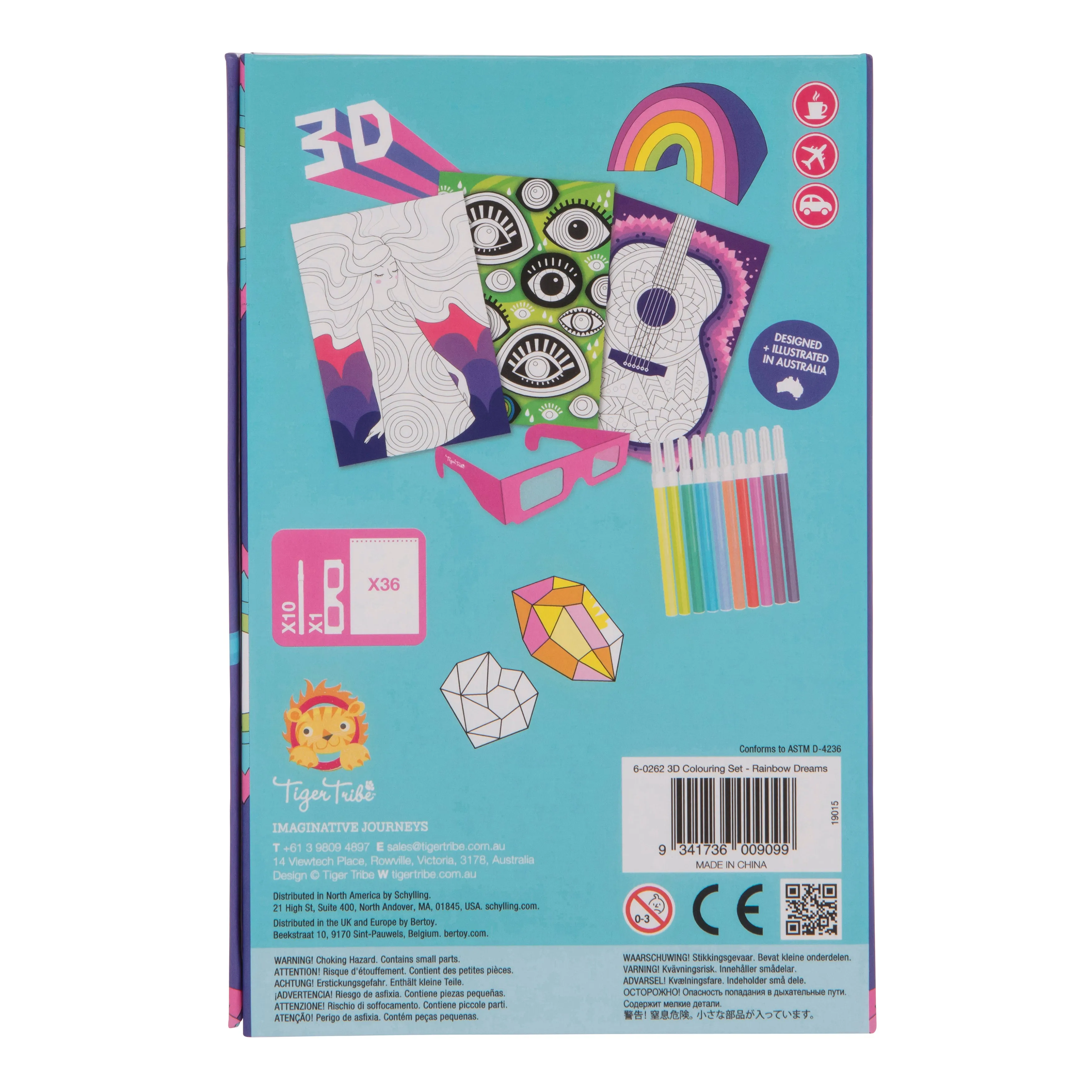 3D Colouring Set - Rainbow Dreams