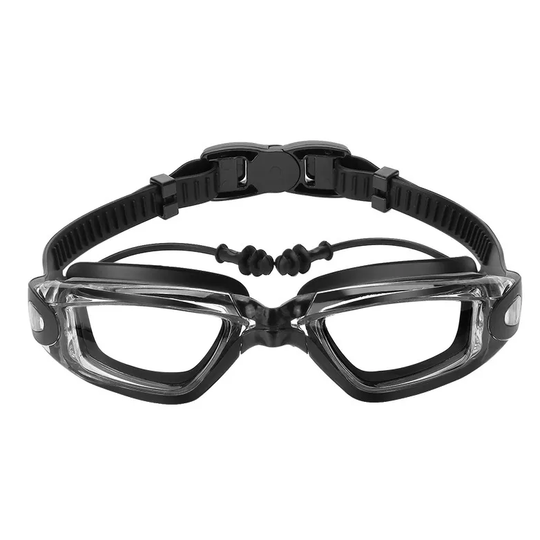 Anti Fog Swim Goggles (Black/Silver/ Clear)