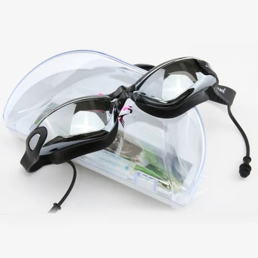 Anti Fog Swim Goggles (Black/Silver/ Clear)