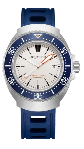 Aquatico Super Marine White Dial Blue Bezel PT5000 (Nearly new)