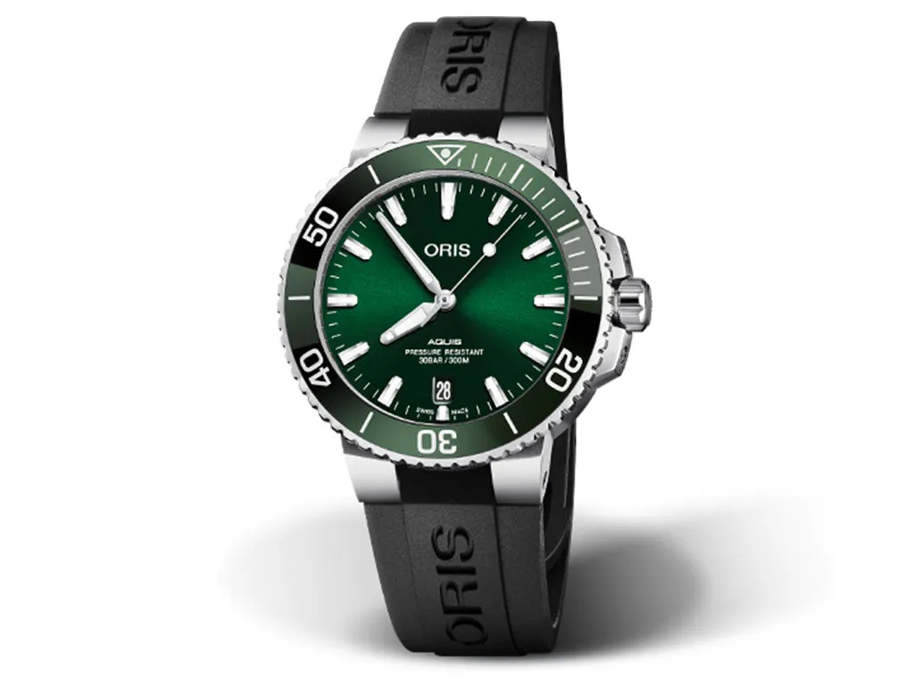 Aquis Date Green - Rubber - 39.5mm - Ref. 01 733 7732 4157-07 4 21 64FC