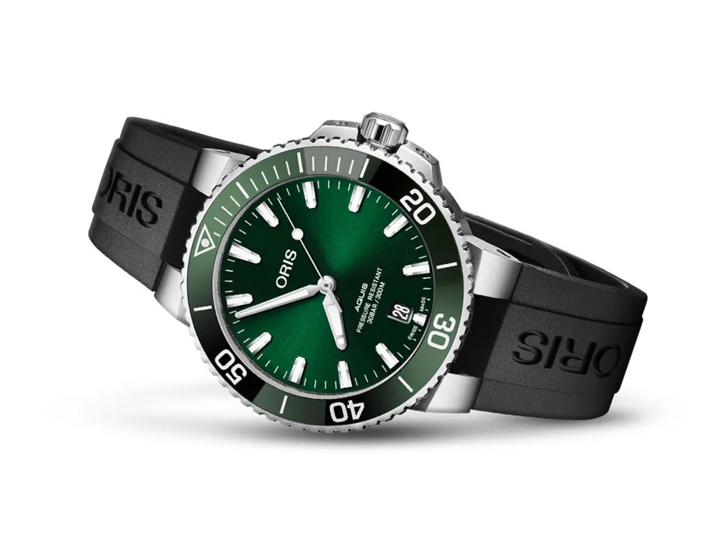 Aquis Date Green - Rubber - 39.5mm - Ref. 01 733 7732 4157-07 4 21 64FC