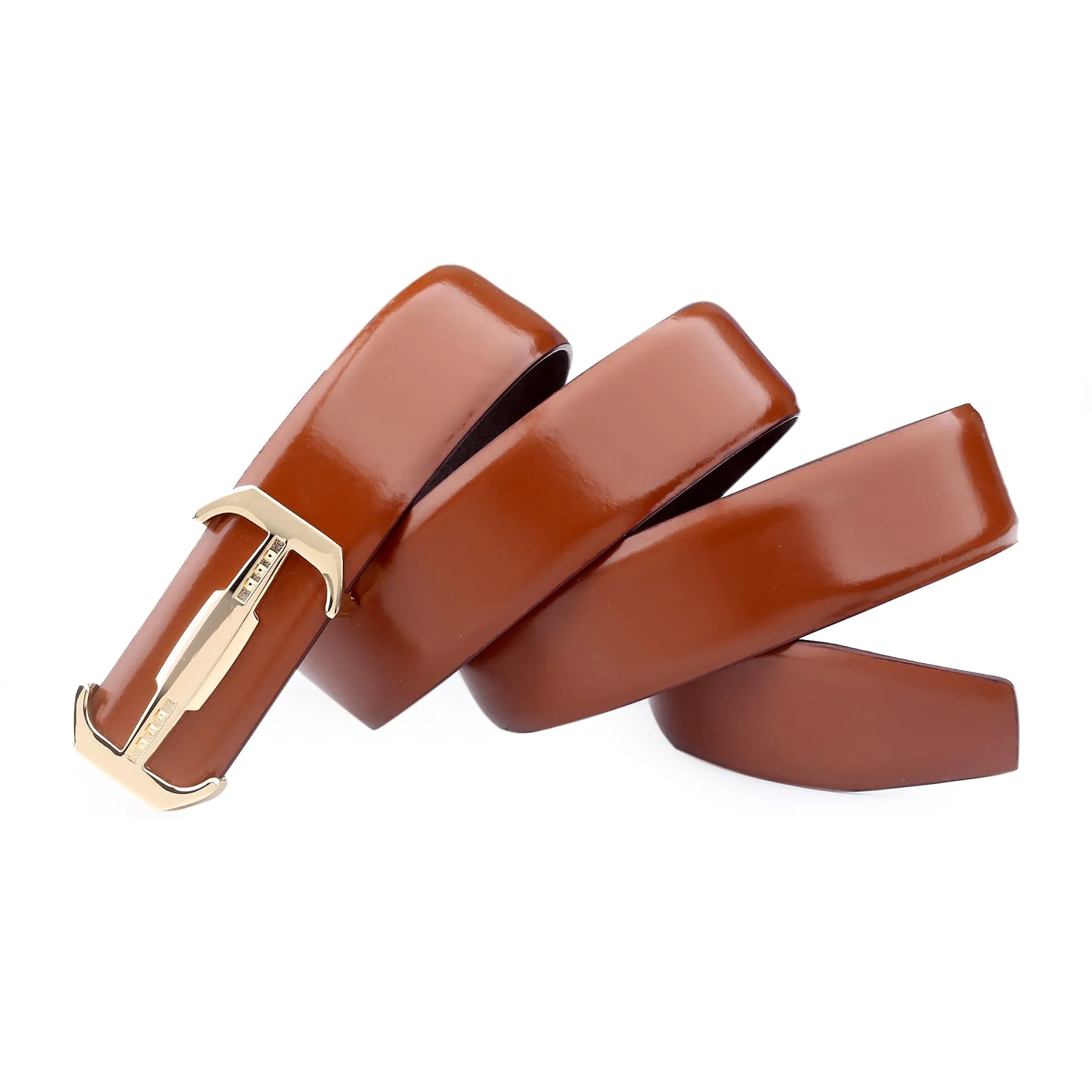 Bacca Bucci Genuine Leather Formal Dress Belts with a Stylish Finish and Nickel-Free Buckle