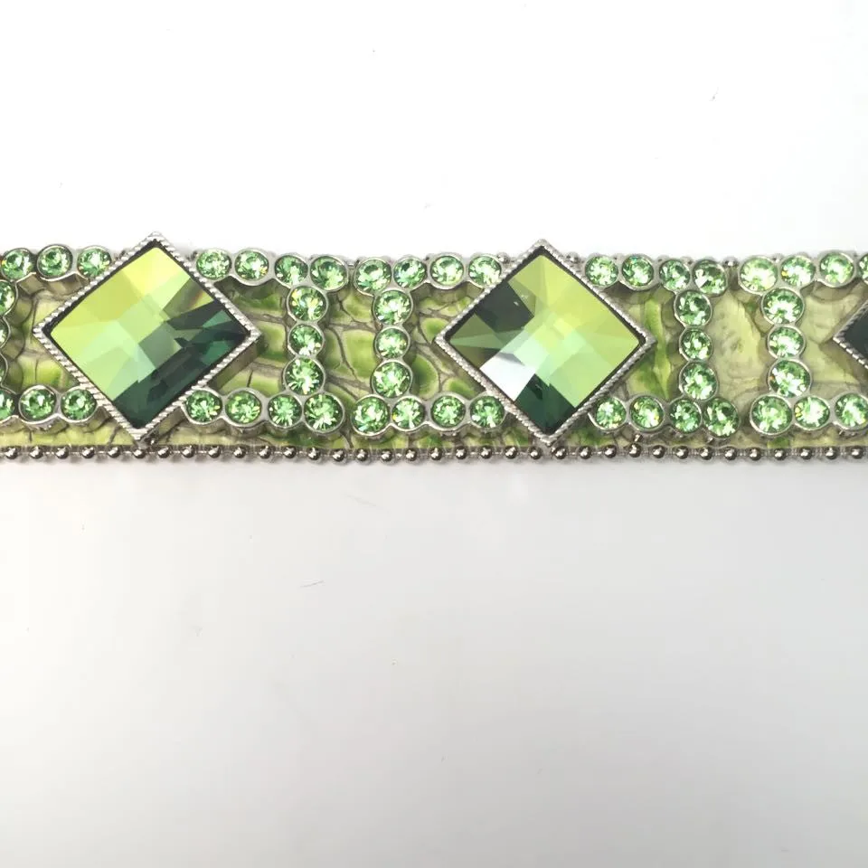 b.b. Simon 9003 Green Monster Crystal Belt