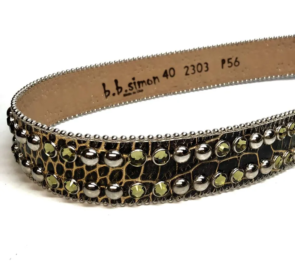 b.b. Simon 'Double Lime' Crystal Belt