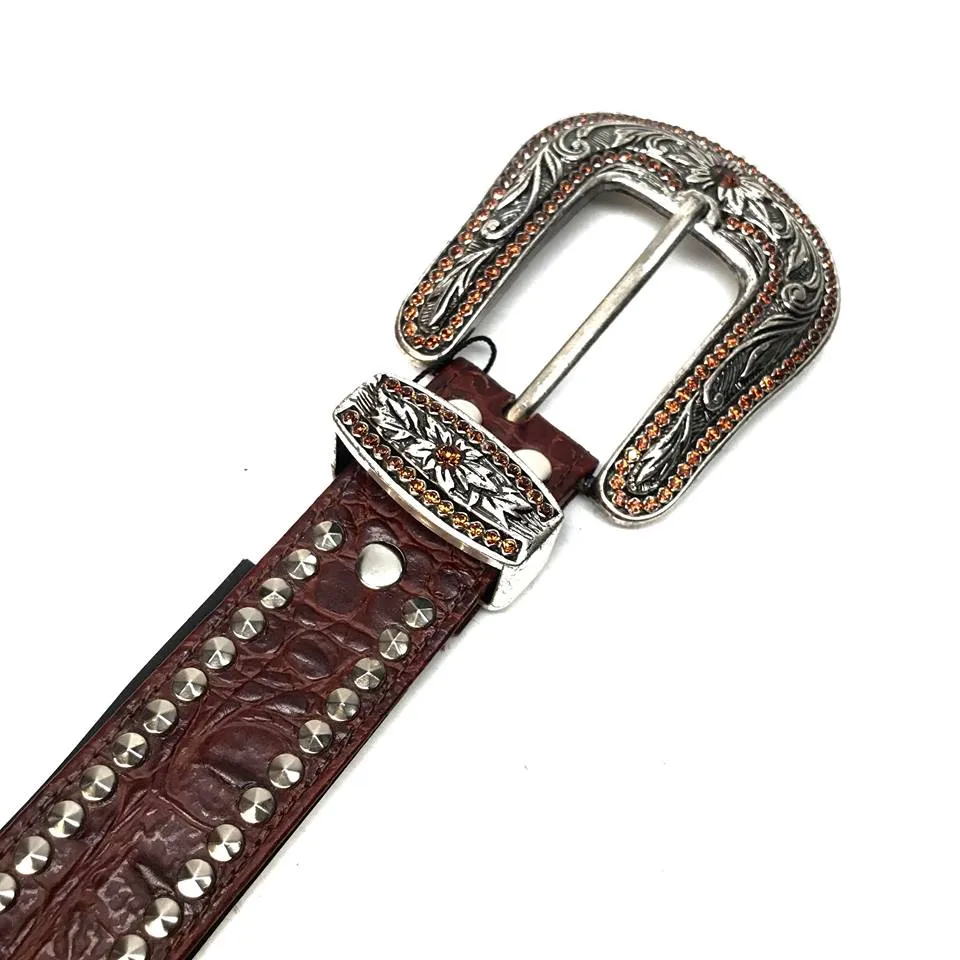 b.b. Simon 'Double Row Studded' Crystal Belt