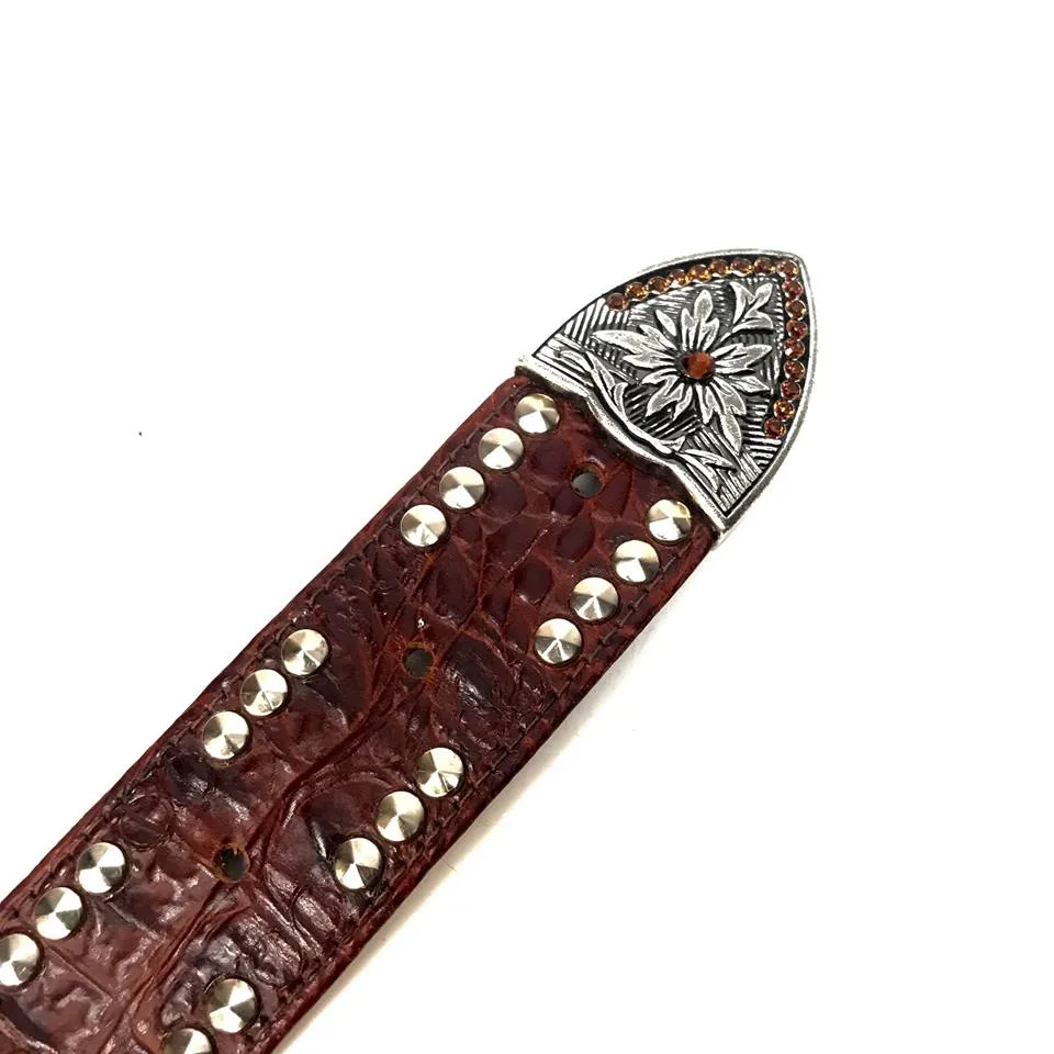 b.b. Simon 'Double Row Studded' Crystal Belt