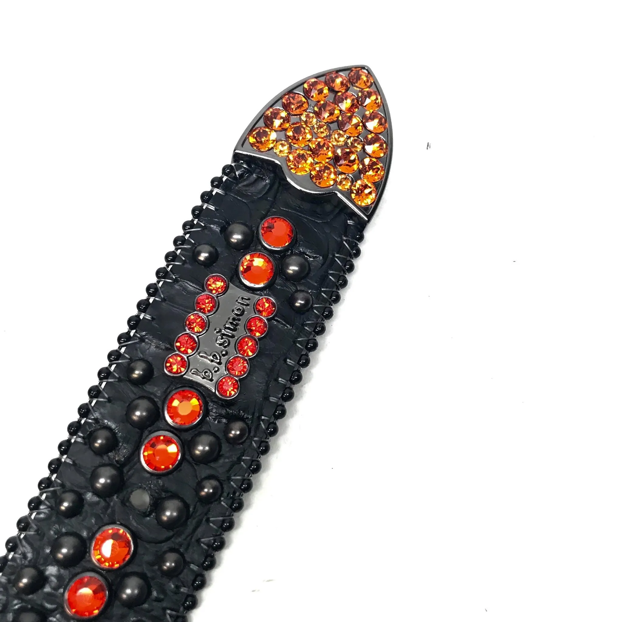 b.b. Simon 'Orange Fire' Fully Loaded Crystal Belts