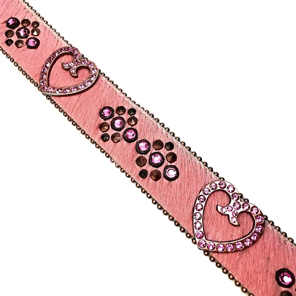 b.b. Simon 'Pink Heart' Pony Crystal Belt