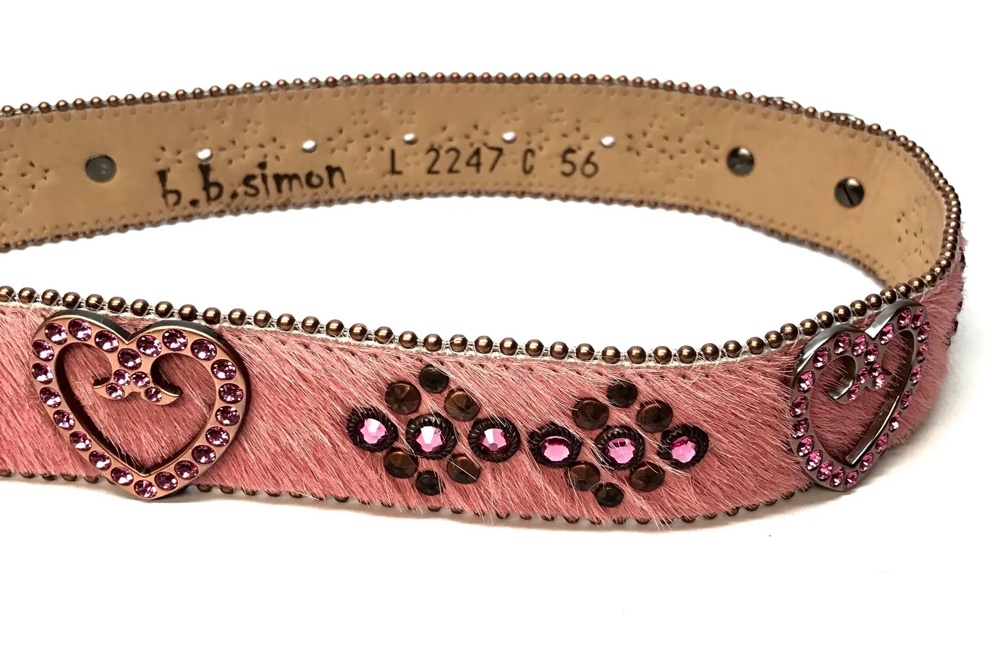 b.b. Simon 'Pink Heart' Pony Crystal Belt