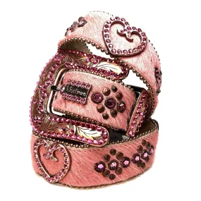 b.b. Simon 'Pink Heart' Pony Crystal Belt