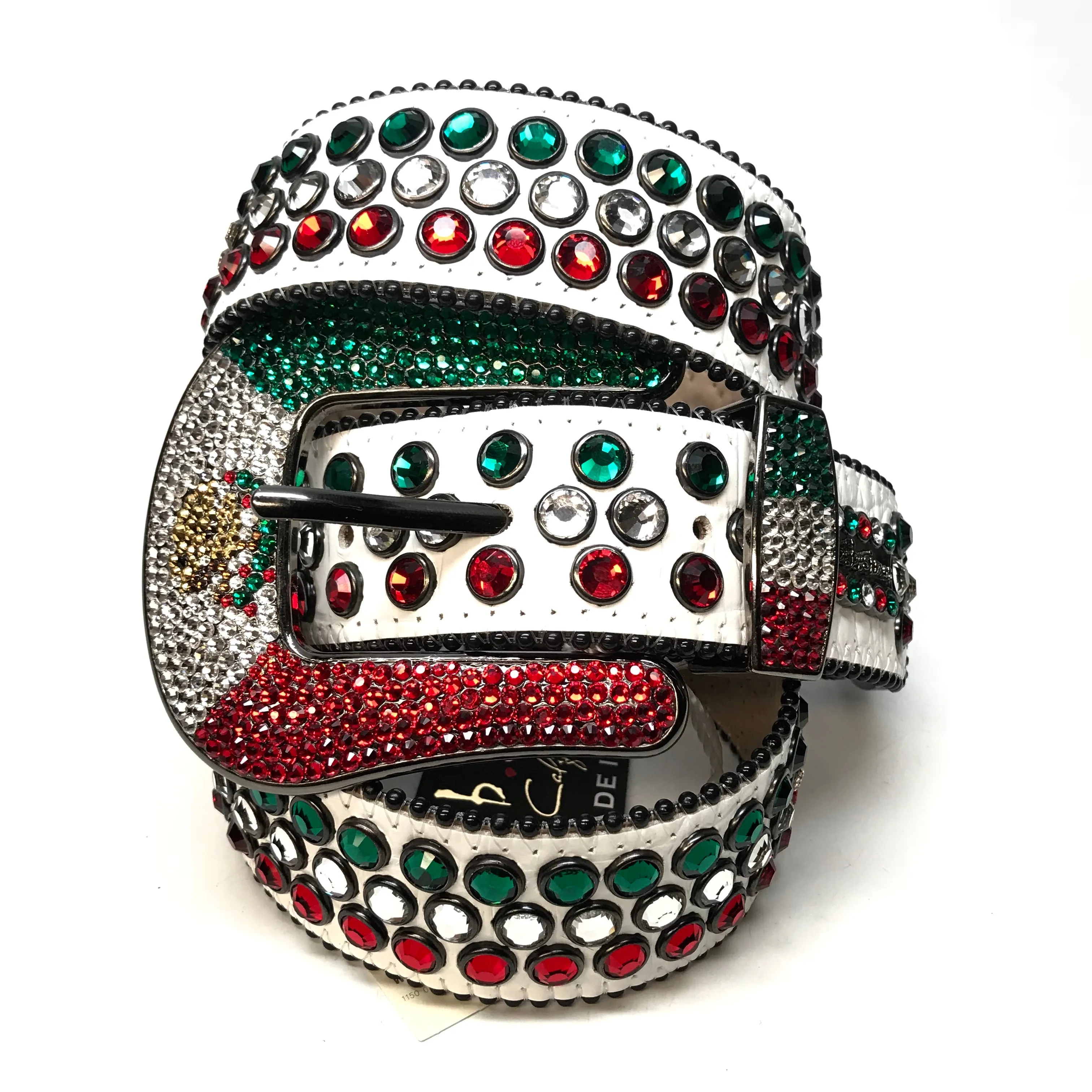 b.b. Simon "Mexican Flag" Fully Loaded Crystal Belt