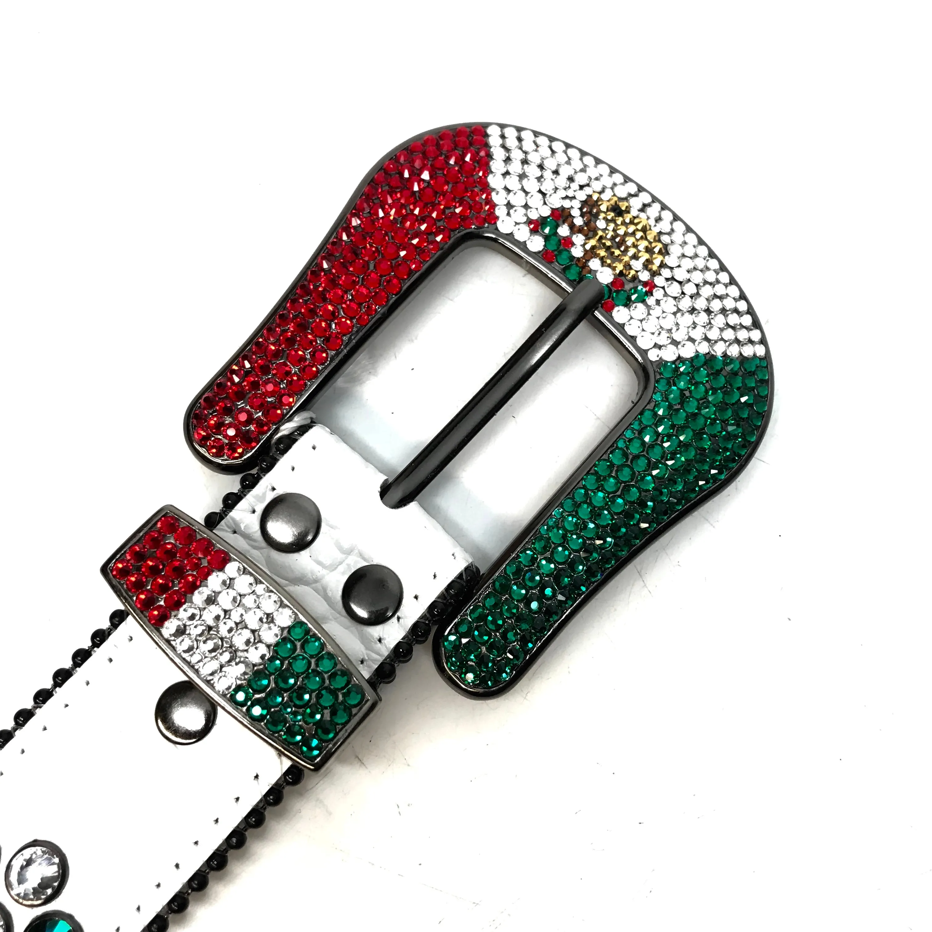 b.b. Simon "Mexican Flag" Fully Loaded Crystal Belt