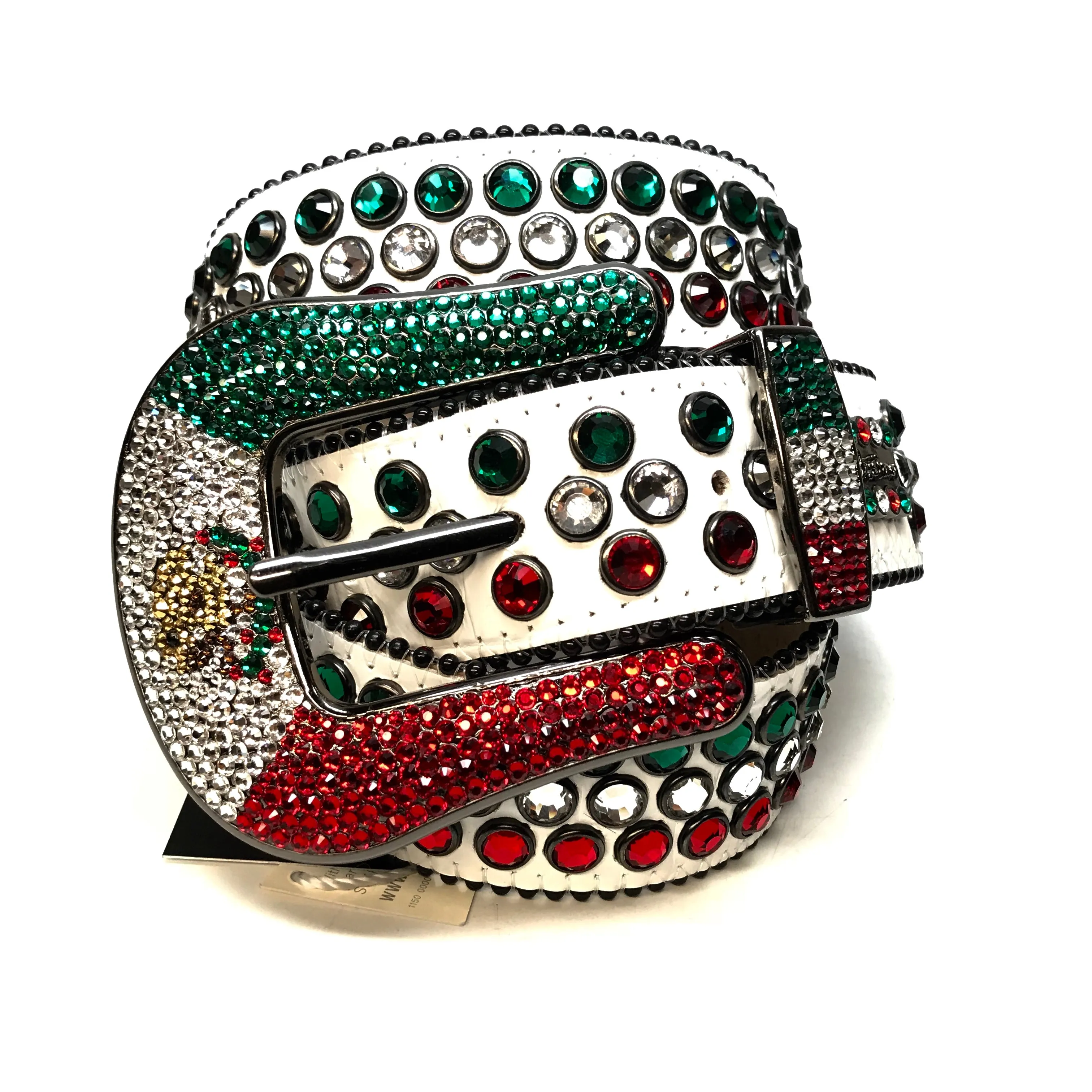 b.b. Simon "Mexican Flag" Fully Loaded Crystal Belt