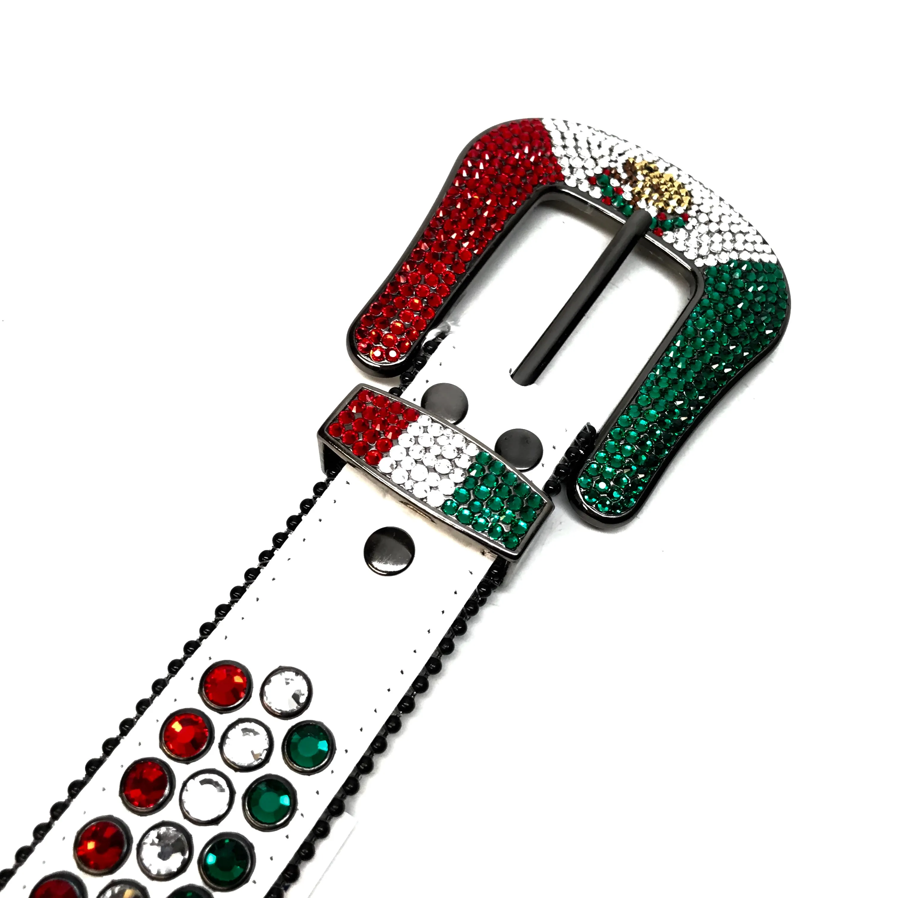 b.b. Simon "Mexican Flag" Fully Loaded Crystal Belt