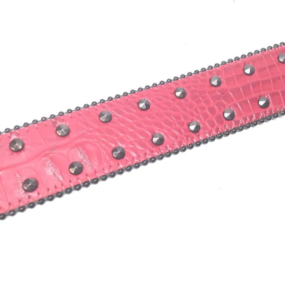 b.b. Simon "Red Croc Belly" Crystal Belt