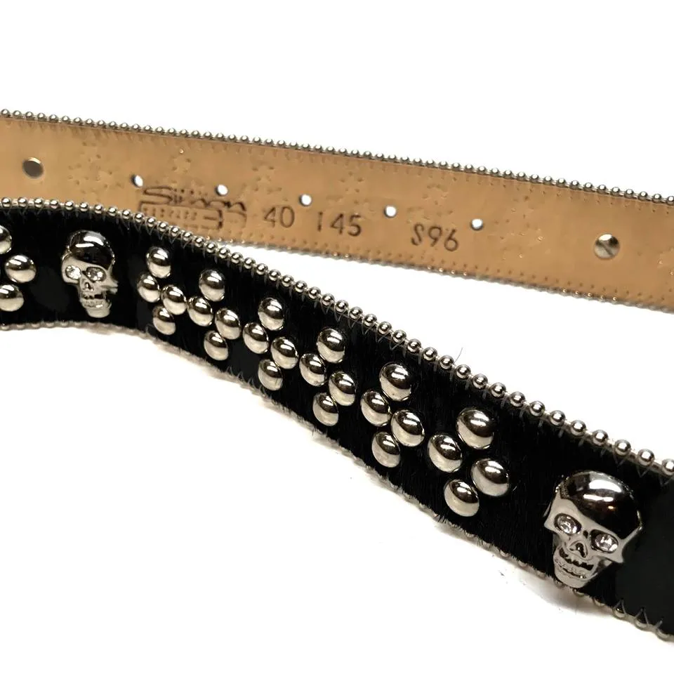 b.b. Simon 'Skull Studded' Pony Crystal Belt