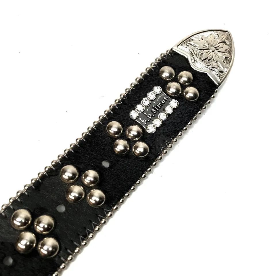 b.b. Simon 'Skull Studded' Pony Crystal Belt