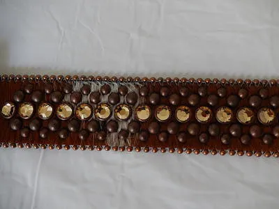 b.b. Simon Studded Bronze Crystal Belt