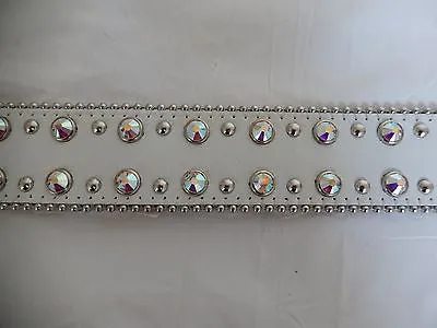 b.b. Simon White Studded Crystal Belt