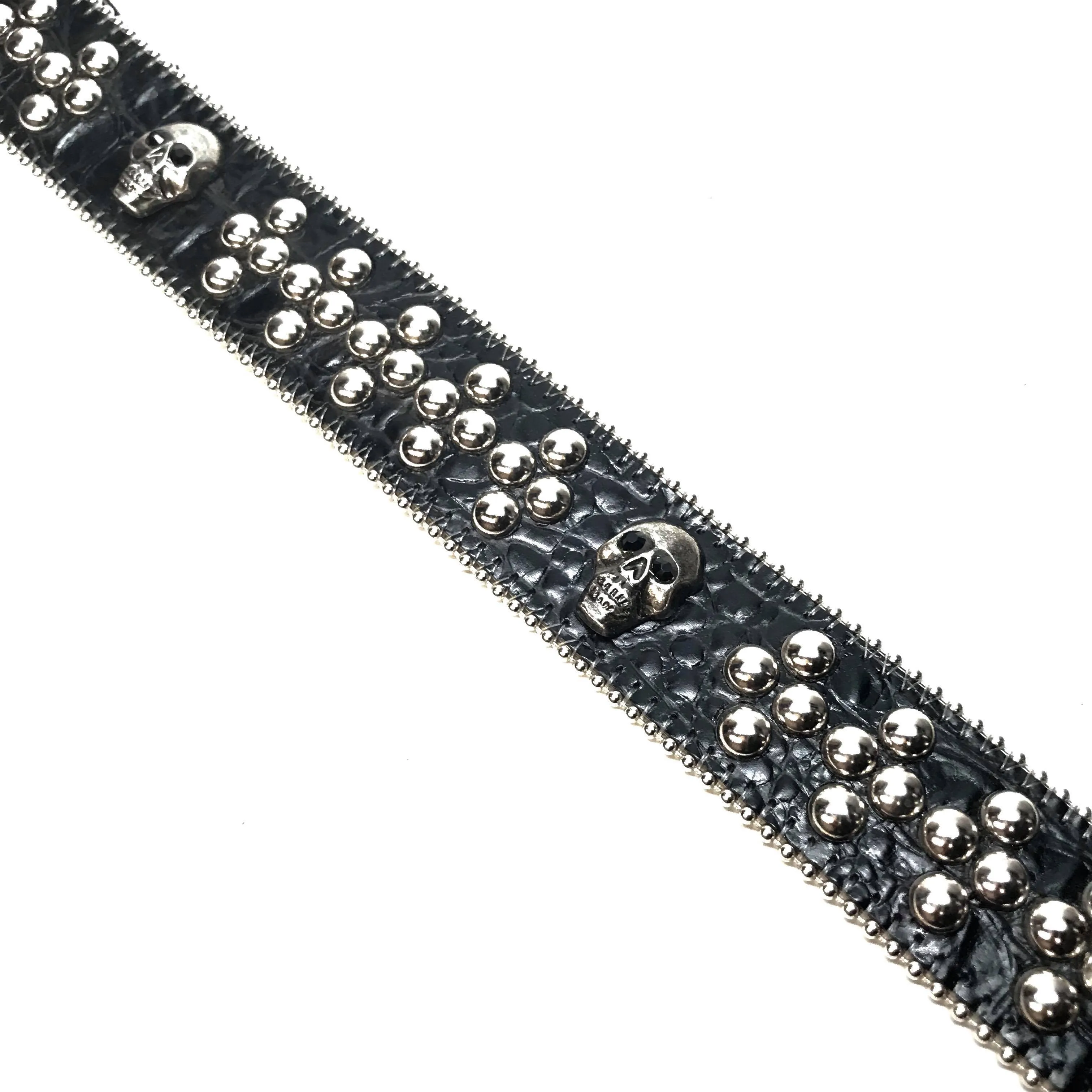 b.b. Simon 'Wild West' Skull Croc Crystal Belt