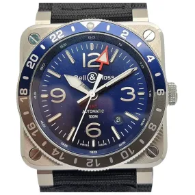 Bell & Ross BR03-93 GMT Blue Dual Time Zone Automatic Watch 42mm