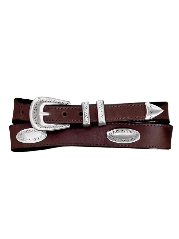 Brighton 39107 Mens Taper Ornament Belt Brown