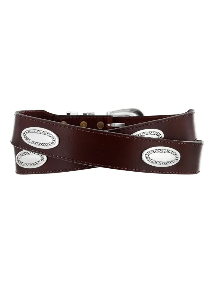 Brighton 39107 Mens Taper Ornament Belt Brown