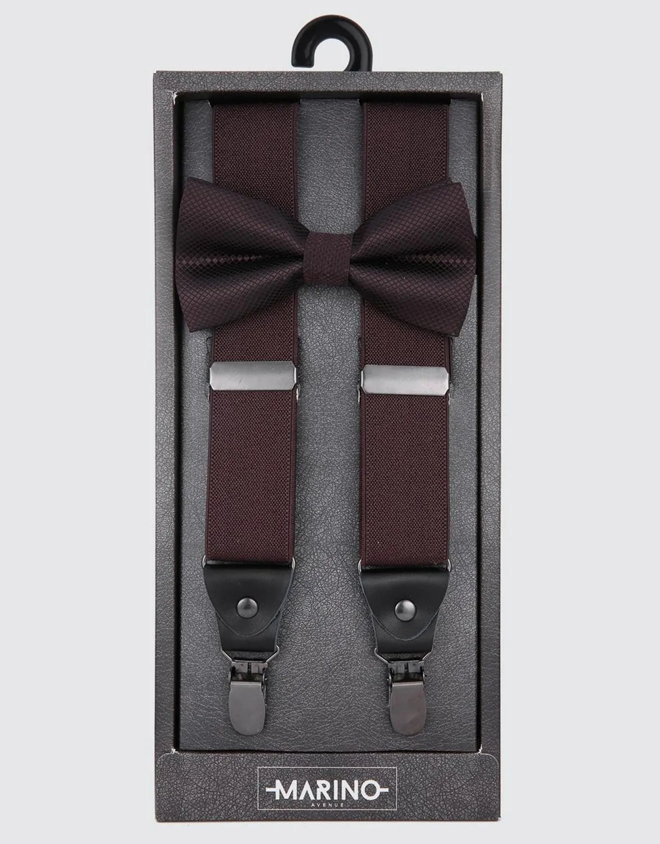 Canvas Twill Suspender Bow Tie