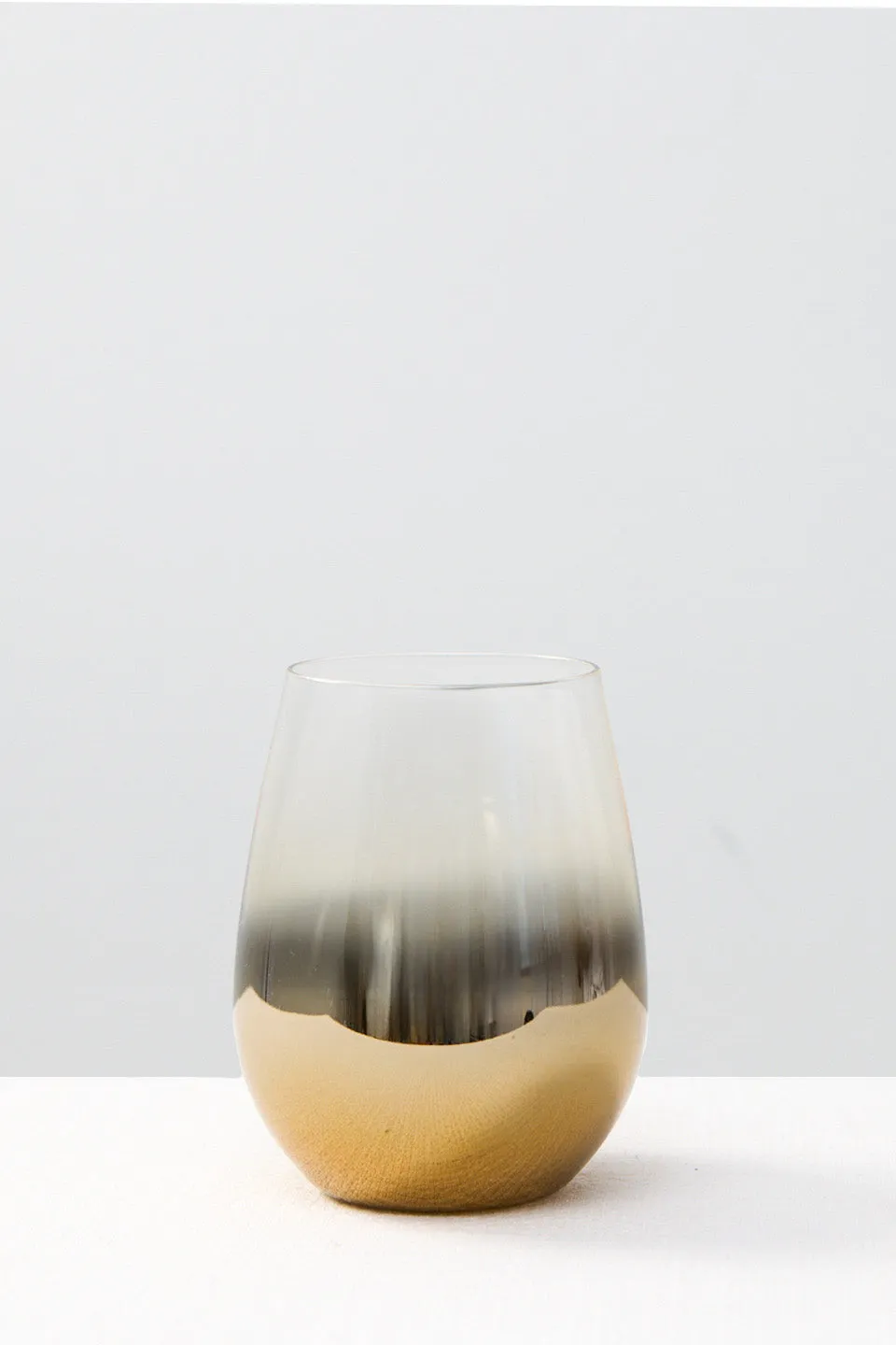 Cariso Metallic Gold Stemless Wine Glass