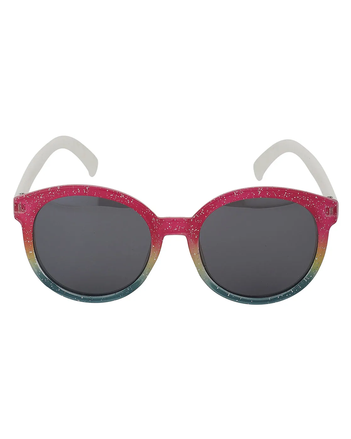 Carlton London Black Lens & Pink Round Sunglasses For Girl