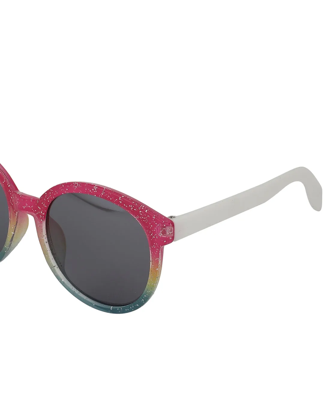 Carlton London Black Lens & Pink Round Sunglasses For Girl