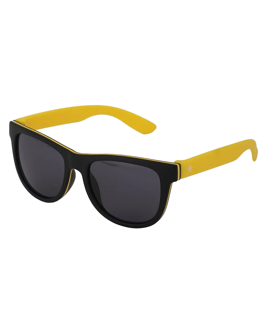 Carlton London Black Lens & Yellow Wayfarer Sunglasses For Boy