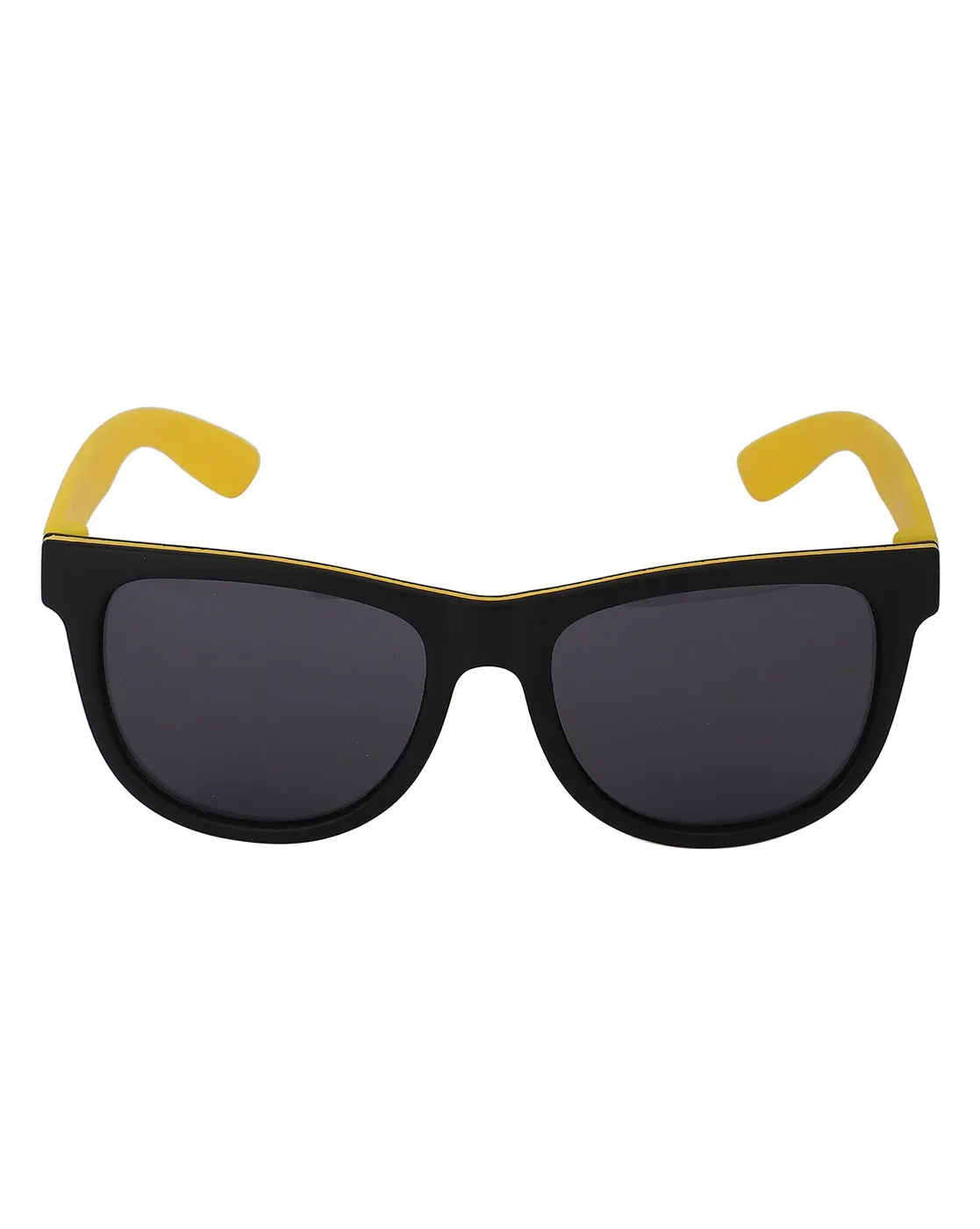 Carlton London Black Lens & Yellow Wayfarer Sunglasses For Boy