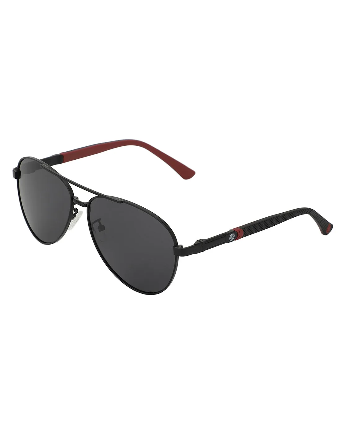 Carlton London Black Toned Black Polarised And Uv Protected Lens Mens Aviator Sunglasses For Men