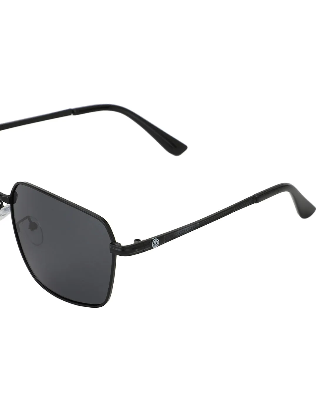 Carlton London Black Toned Black Polarised And Uv Protected Lens Mens Rectangle Sunglasses For Men