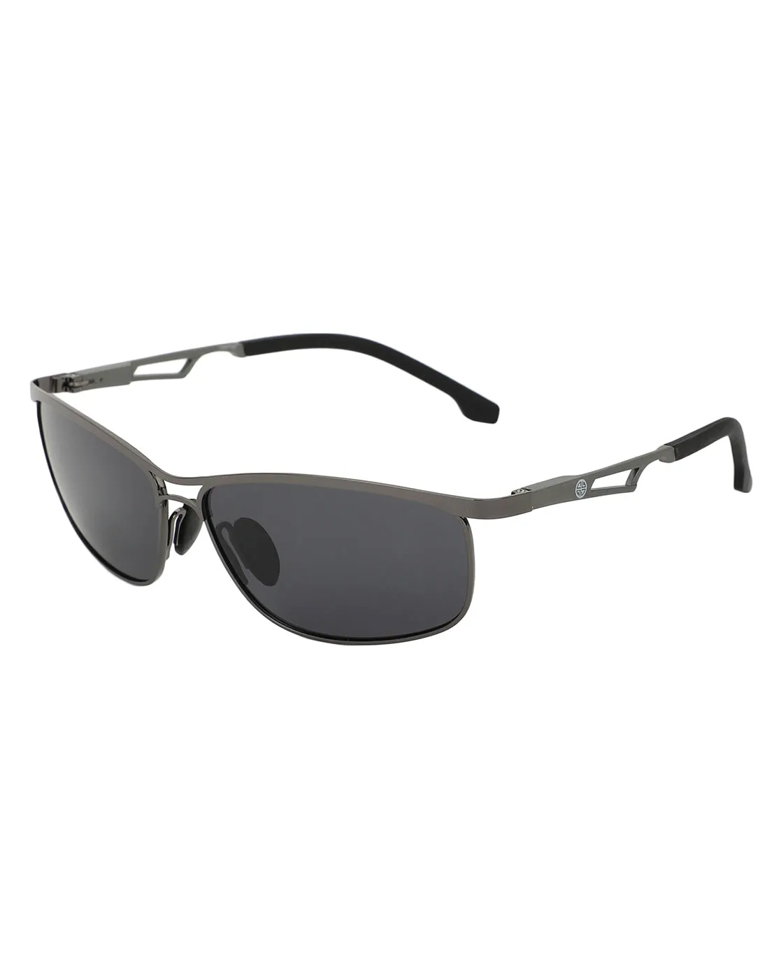 Carlton London Metallic Toned Black Polarised And Uv Protected Lens Mens Sports Sunglasses For Men