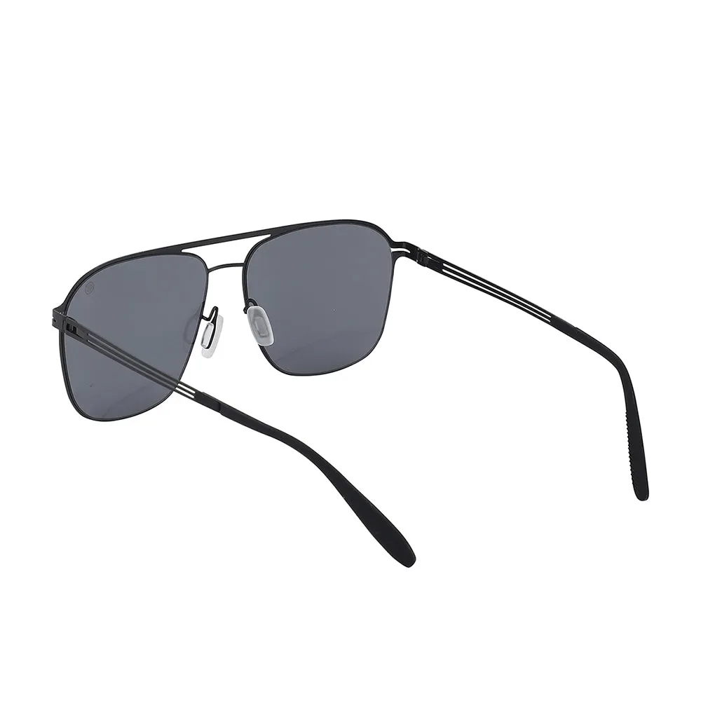 Carlton London Premium Black Toned Polarised And Uv Protected Lens Square Sunglasses For Men