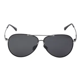 Carlton London Premium Silver & Black Toned Polarised And Uv Protected Lens Aviator Sunglasses For Men