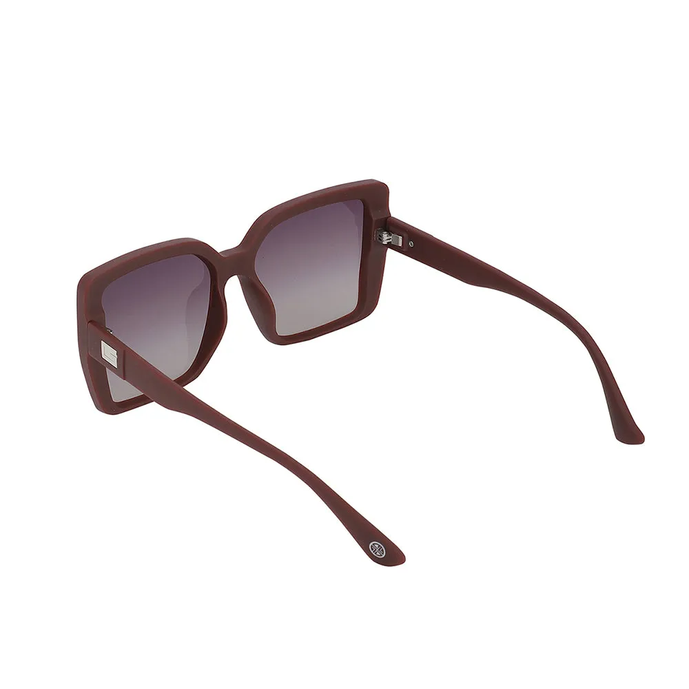 Carlton London Premium-Women-Brown Toned Polarised And Uv Protected Lens Oversized Sunglasses For Women