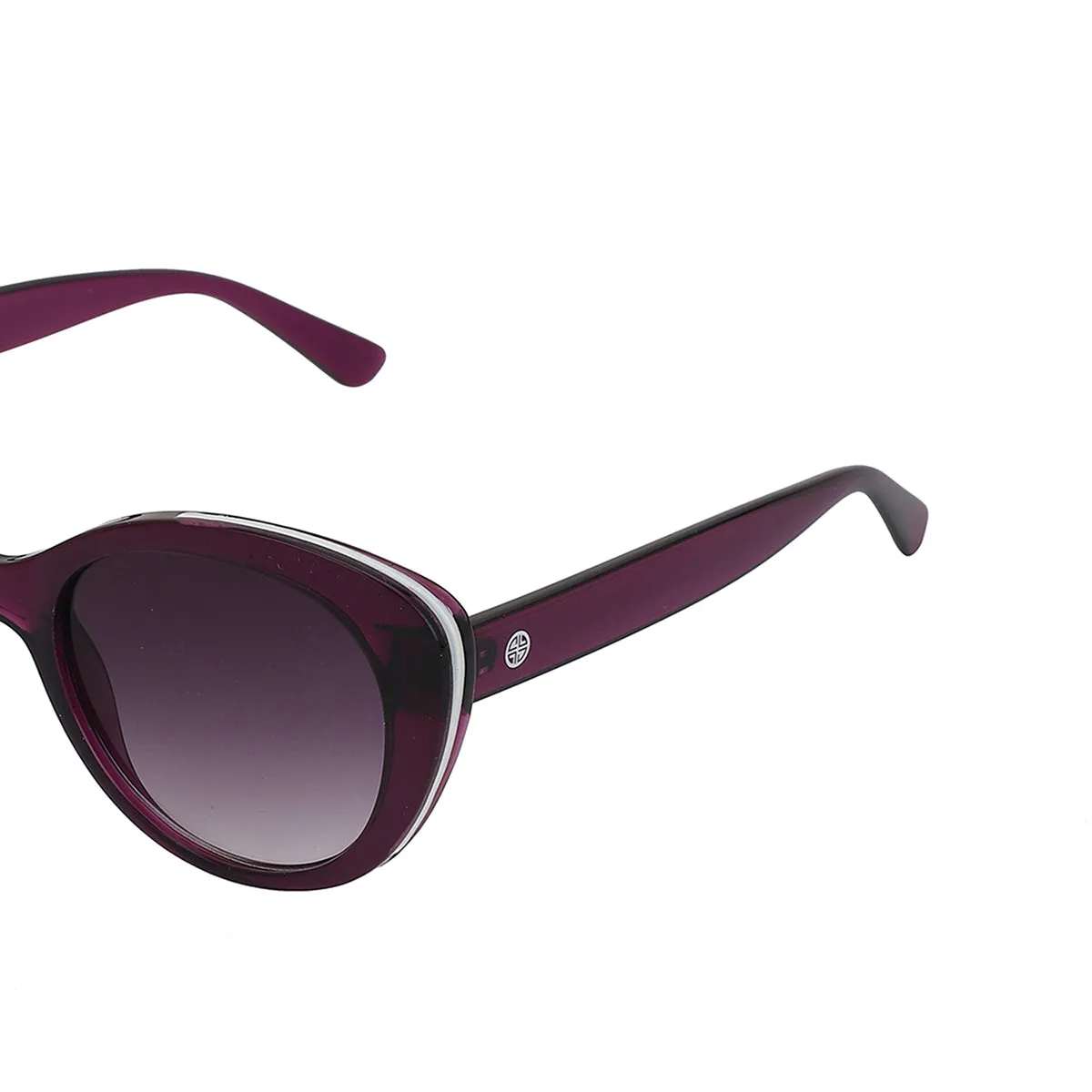 Carlton London Purple & White Toned Uv Protected Cateye Sunglasses For Women