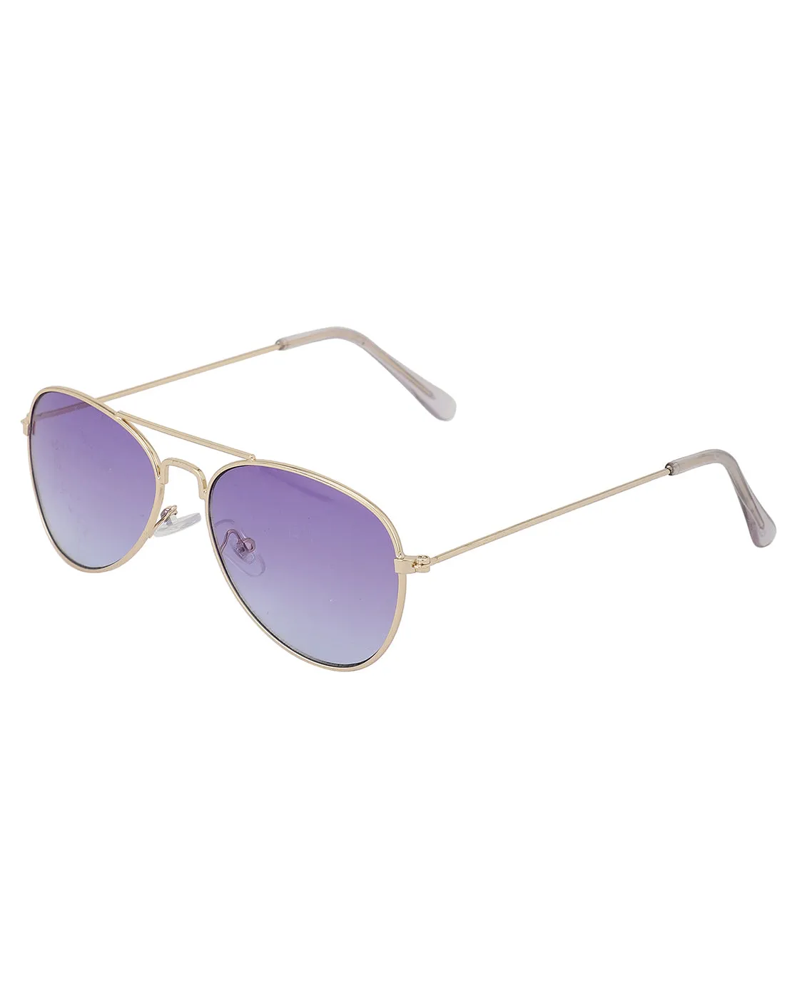 Carlton London Purple Lens & Gold-Toned Aviator Sunglasses For Boy