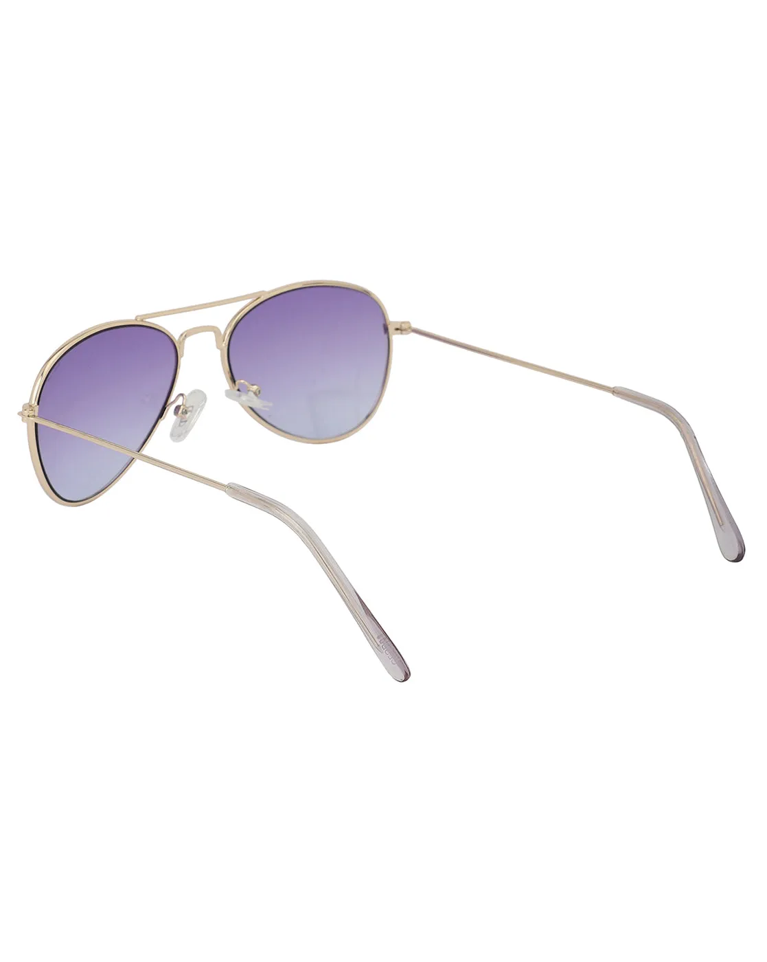 Carlton London Purple Lens & Gold-Toned Aviator Sunglasses For Boy