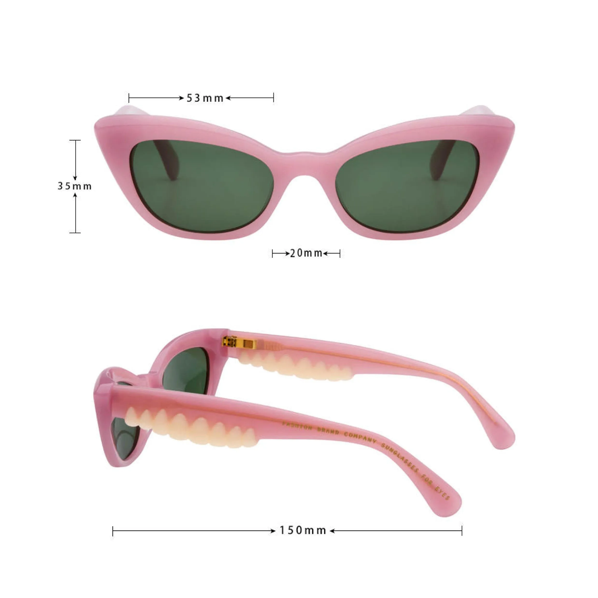 Cat Eye Teeth Sunglasses Pink