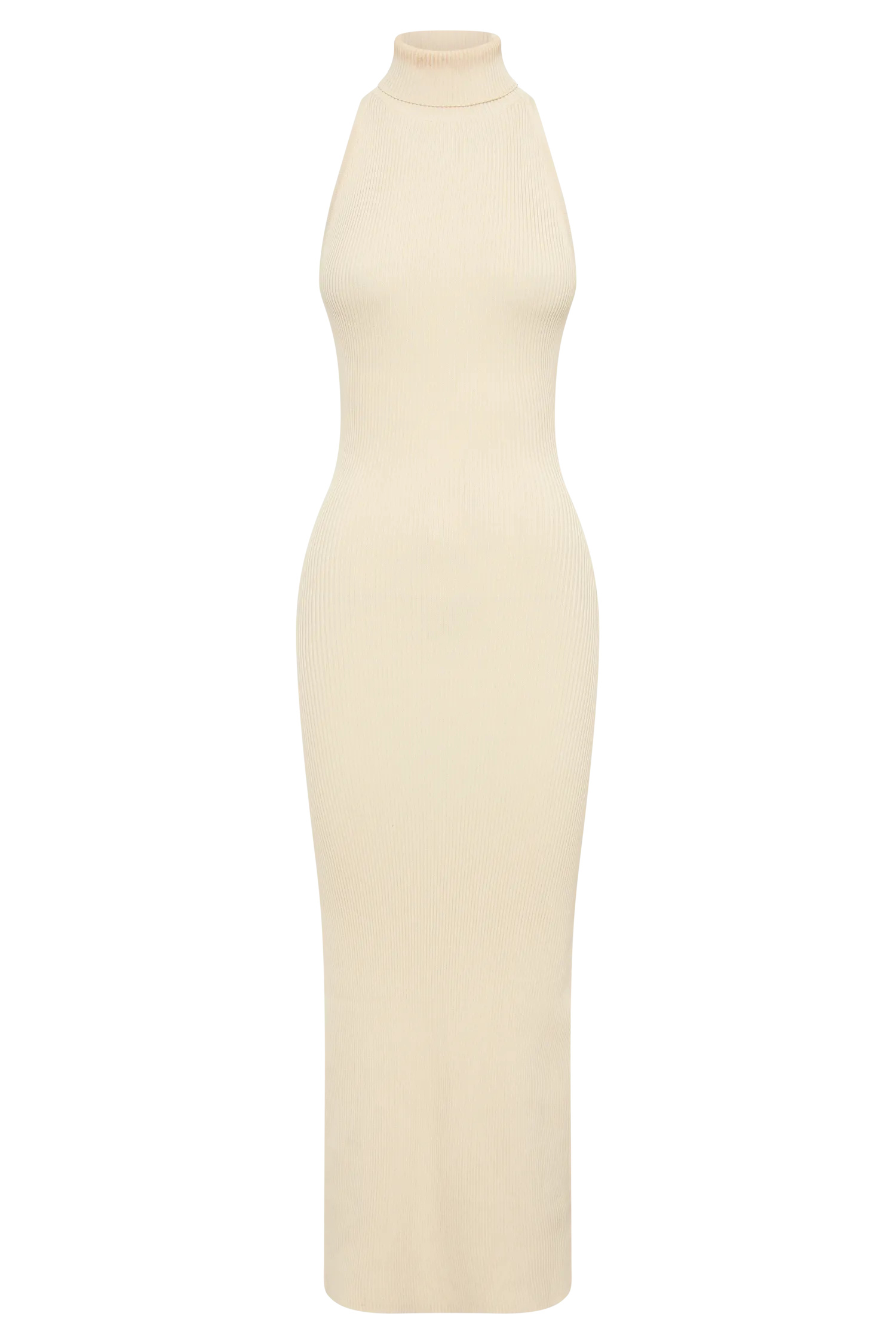 Connie Turtleneck Knit Midi Dress - Cream