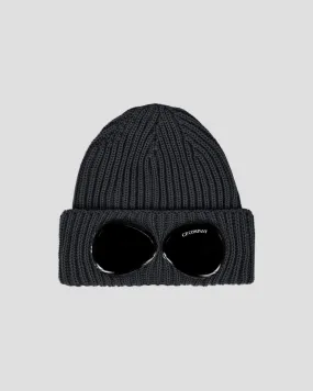 C.P. Company Merino Wool Goggle Beanie / Dark Fog Grey