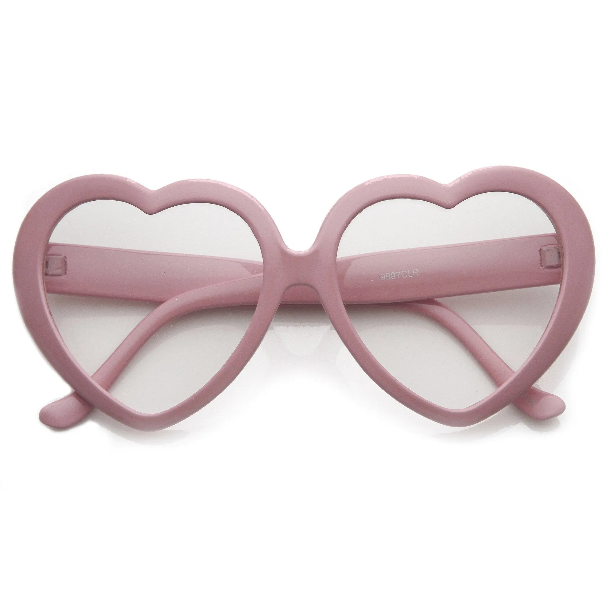 Cute Womens Dapper Oversize Heart Shape Clear Lens Glasses