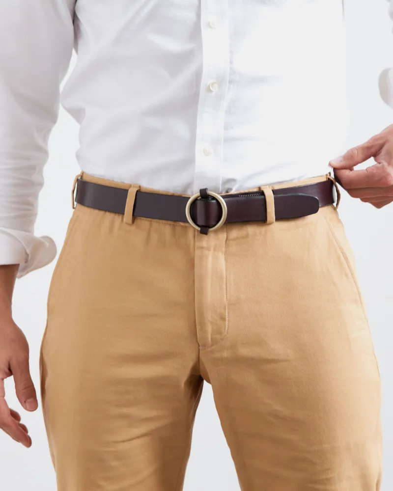 Dark Brown Ring Belt